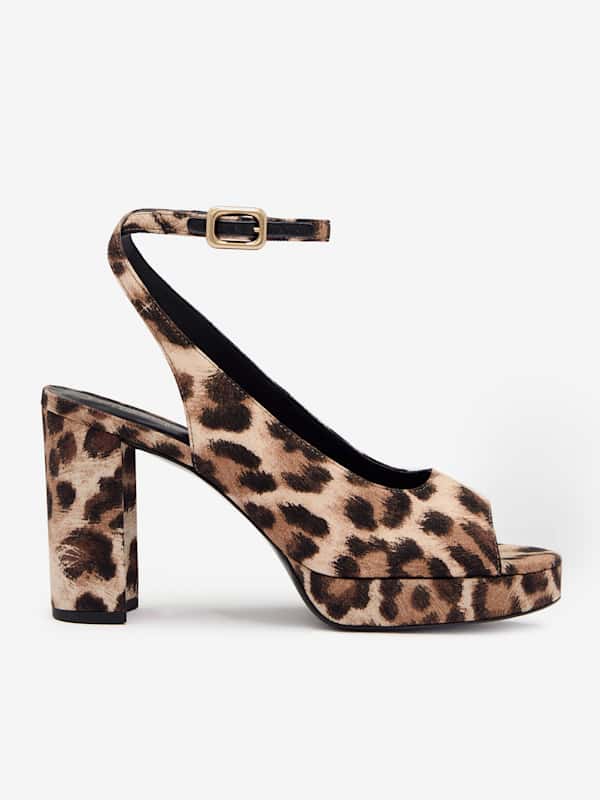 Paulette Platform Sandal - Leopard Crepe